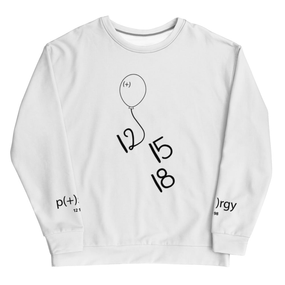 Iz's birthday crew neck - white